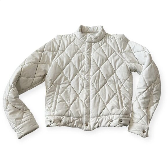 RtA Louisa Vegan Leather Jacket, White, Size S, White, New with tag - Picture 8 of 16